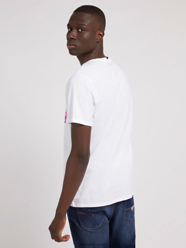 Guess tie-dye logo t-skjorte hvit hvit menn F0LJ8021