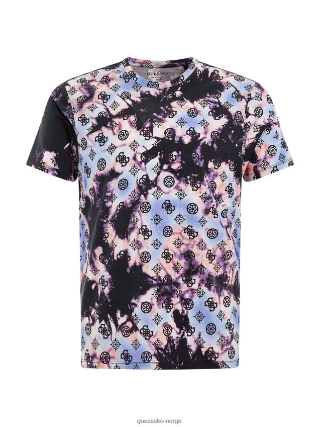 Guess tie-dye logo t-skjorte svart multi svart multi menn F0LJ80697