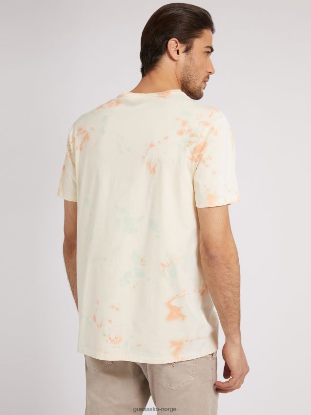 Guess tie-dye t-skjorte hvit multi hvit multi menn F0LJ80159