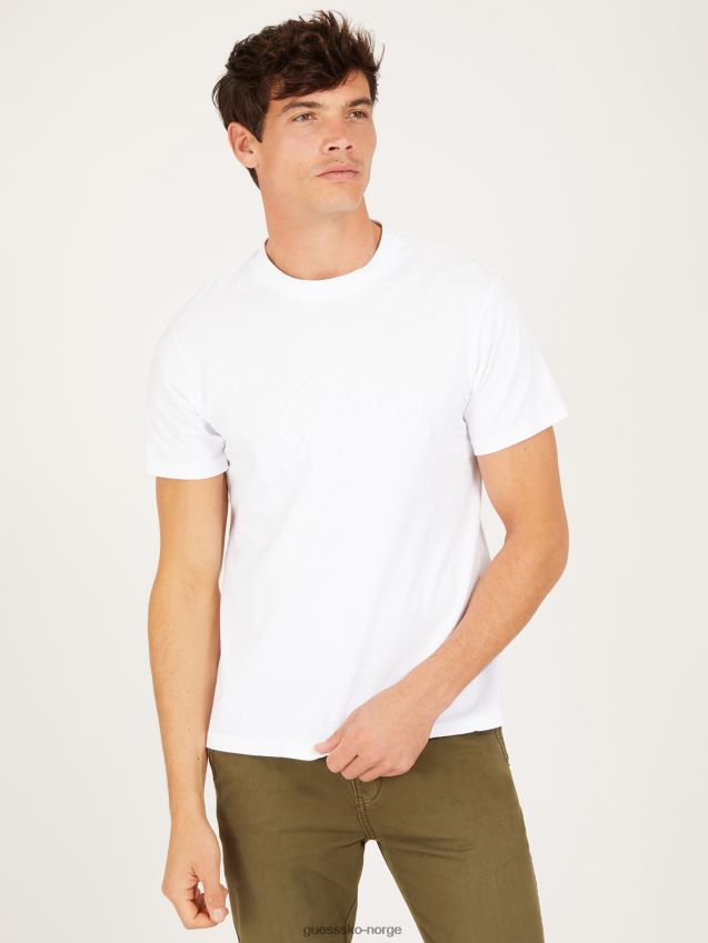 Guess ton-i-ton logo t-skjorte hvit hvit menn F0LJ801151