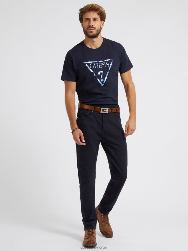 Guess trekant logo t-skjorte blå blå menn F0LJ8013