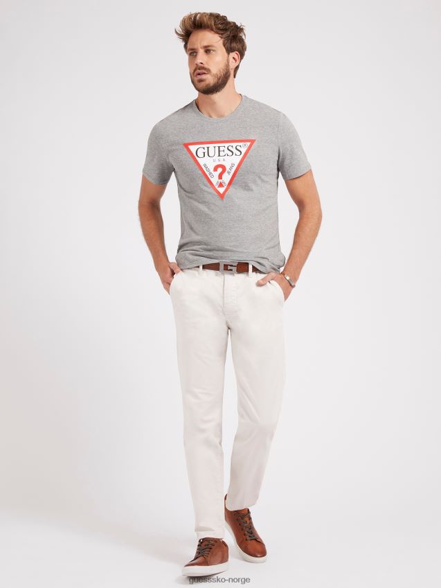 Guess trekant logo t-skjorte grå ny trend grå menn F0LJ80962