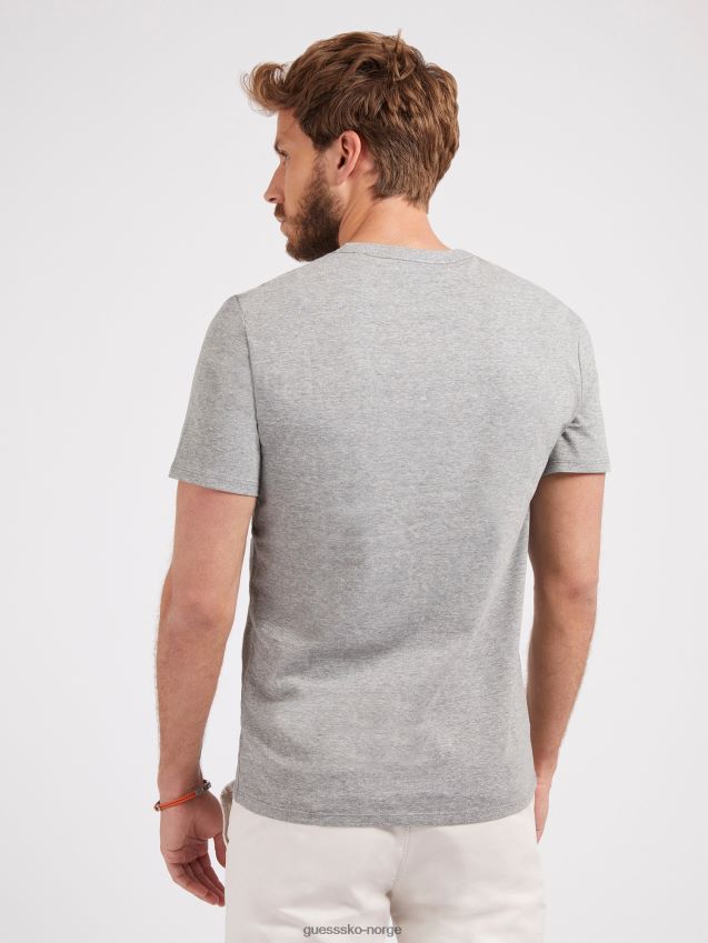 Guess trekant logo t-skjorte grå ny trend grå menn F0LJ80962