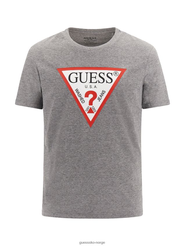 Guess trekant logo t-skjorte grå ny trend grå menn F0LJ80962