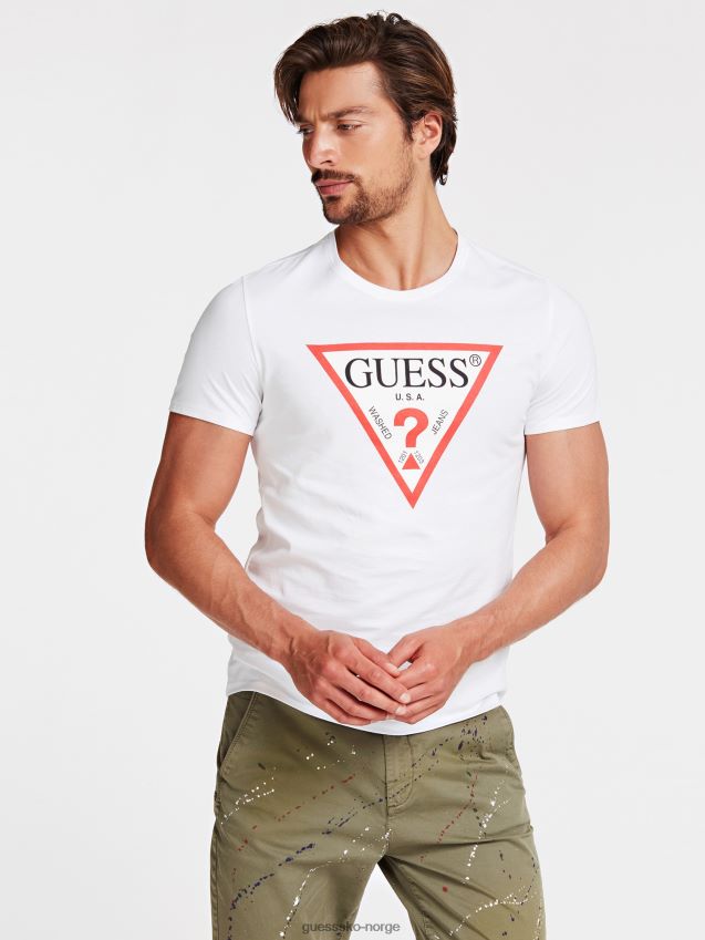 Guess trekant logo t-skjortemenn F0LJ80893