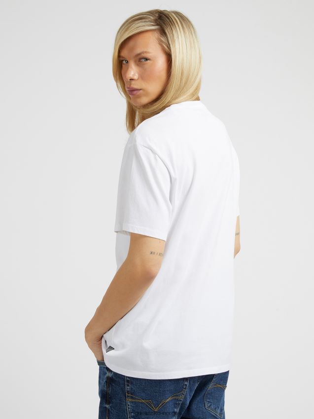 Guess trend front logo t-skjorte hvit ny trend hvit menn F0LJ80972