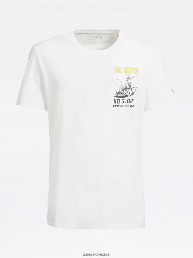 Guess trend hvit front print t-skjorte ny trend hvit menn F0LJ801396