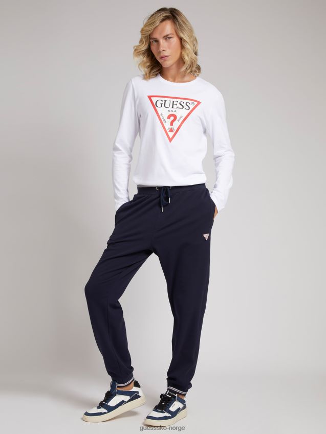 Guess trend trekant logo t-skjorte hvit hvit menn F0LJ80967