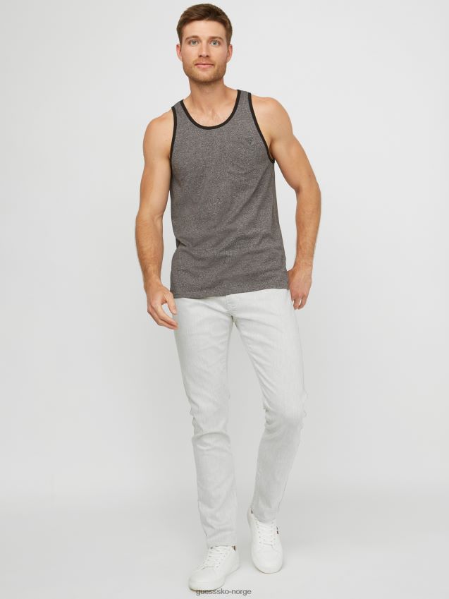 Guess roy marled tank jet black multi jet black multi menn F0LJ808277