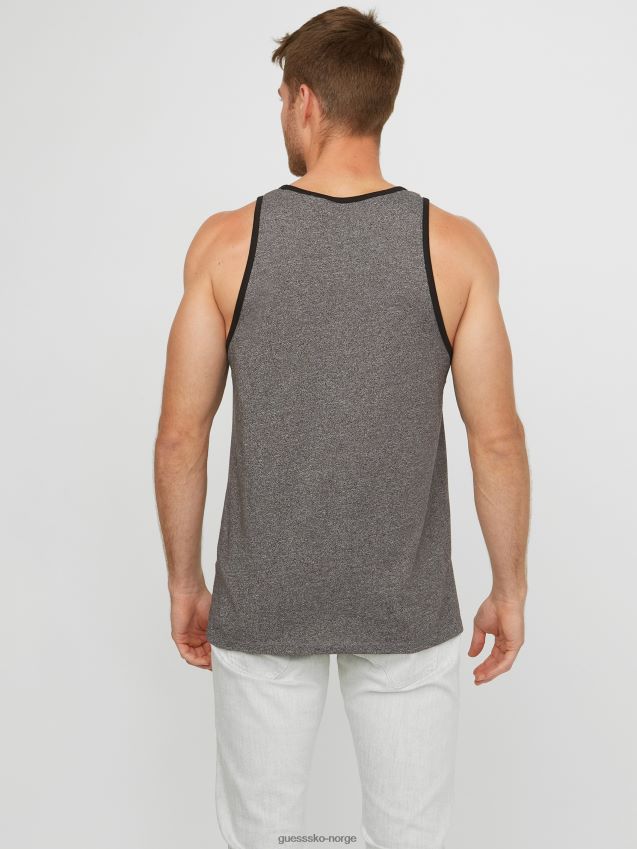 Guess roy marled tank jet black multi jet black multi menn F0LJ808277