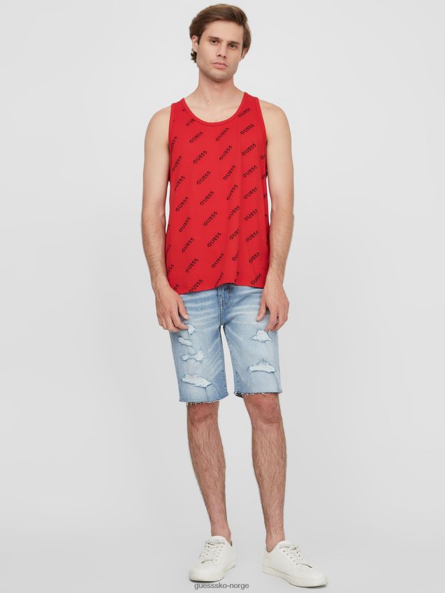 Guess rugby rød montell logo tank rugby rød menn F0LJ808231