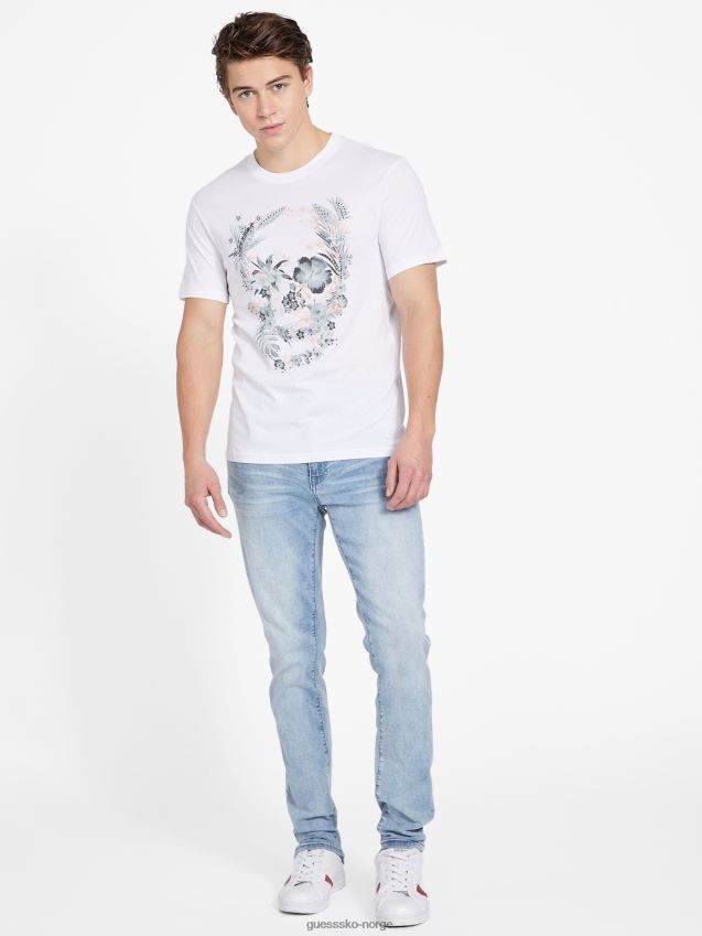 Guess Bantan crewneck t-skjorte ren hvit Ren hvit menn F0LJ808473