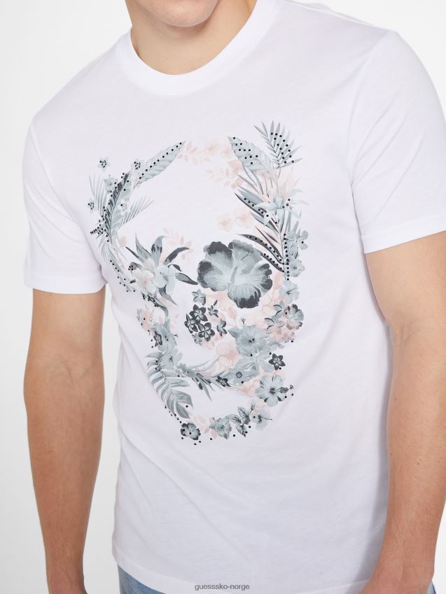 Guess Bantan crewneck t-skjorte ren hvit Ren hvit menn F0LJ808473