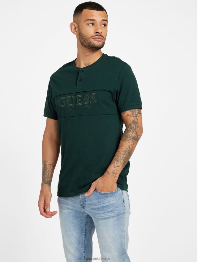 Guess alpine grove eco otis henley tee alpin lund menn F0LJ808434