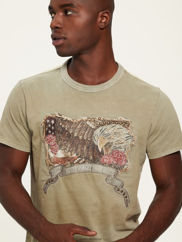 Guess anisim brodert tee bambuspinne bambuspinne menn F0LJ8010833