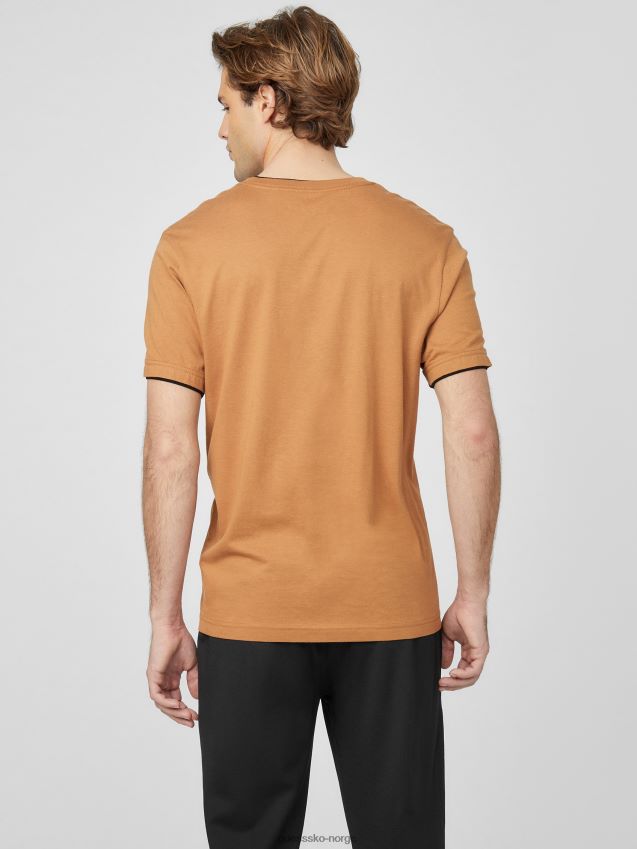 Guess armin v-hals t-skjorte brun topas brun topas menn F0LJ808603