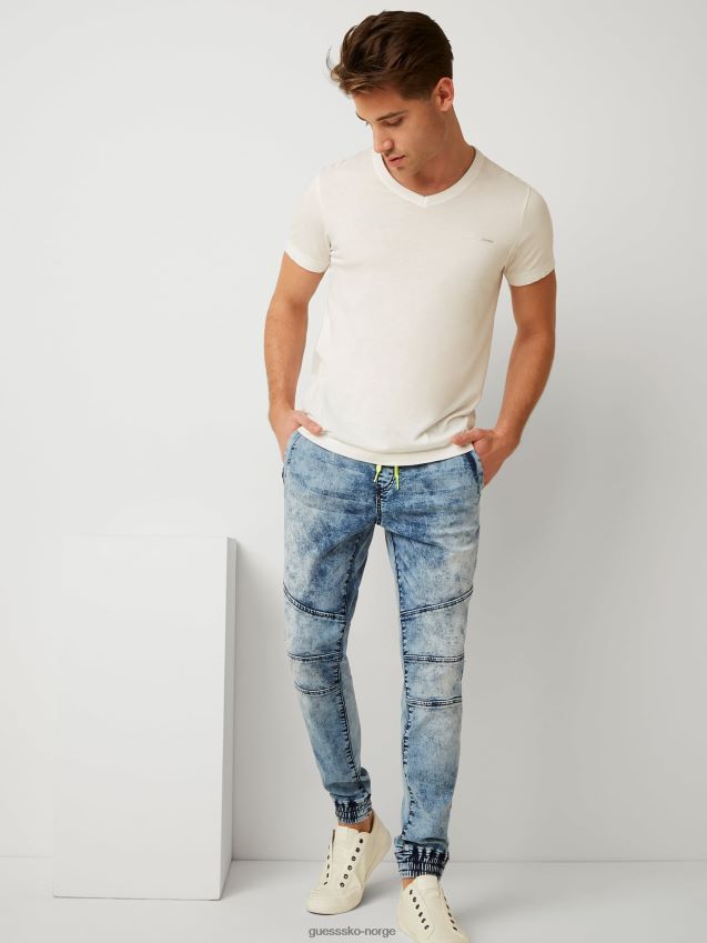 Guess armin v-hals t-skjorte ren hvit Ren hvit menn F0LJ808299