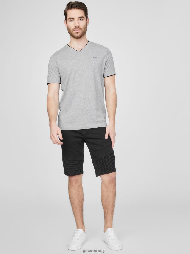 Guess armin v-halset t-skjorte lys gråmelert lys gråmelert menn F0LJ808461