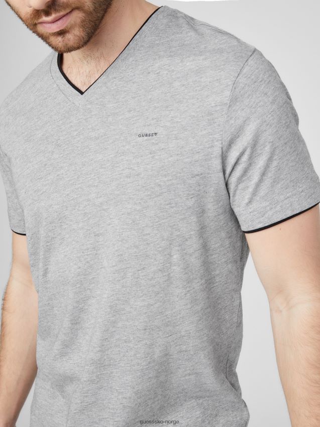 Guess armin v-halset t-skjorte lys gråmelert lys gråmelert menn F0LJ808461