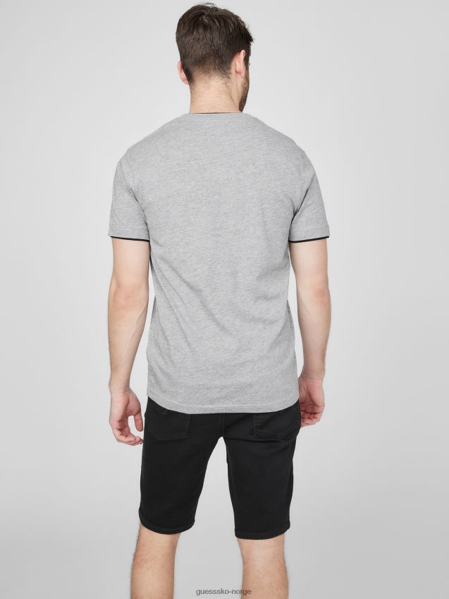 Guess armin v-halset t-skjorte lys gråmelert lys gråmelert menn F0LJ808461