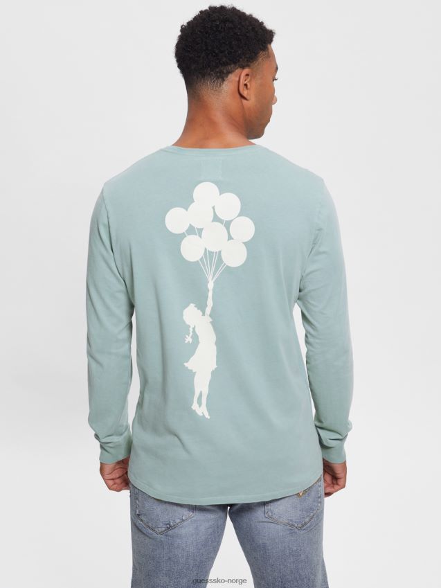 Guess ballong jente t-skjorte sheri blå multi sheri blå multi menn F0LJ8010853