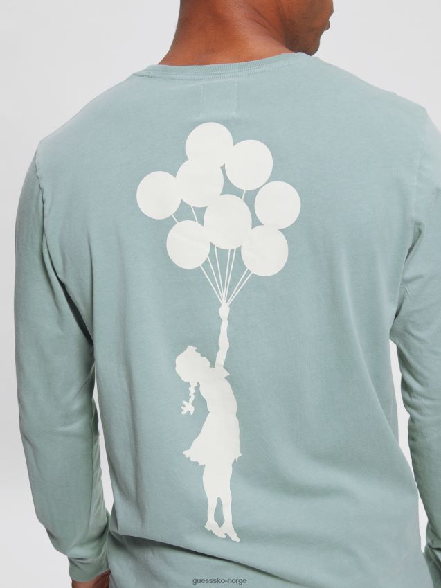 Guess ballong jente t-skjorte sheri blå multi sheri blå multi menn F0LJ8010853