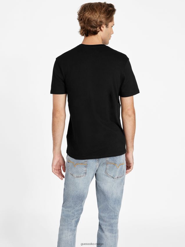 Guess berrie logo t-skjorte kulsort kulsvart menn F0LJ808467