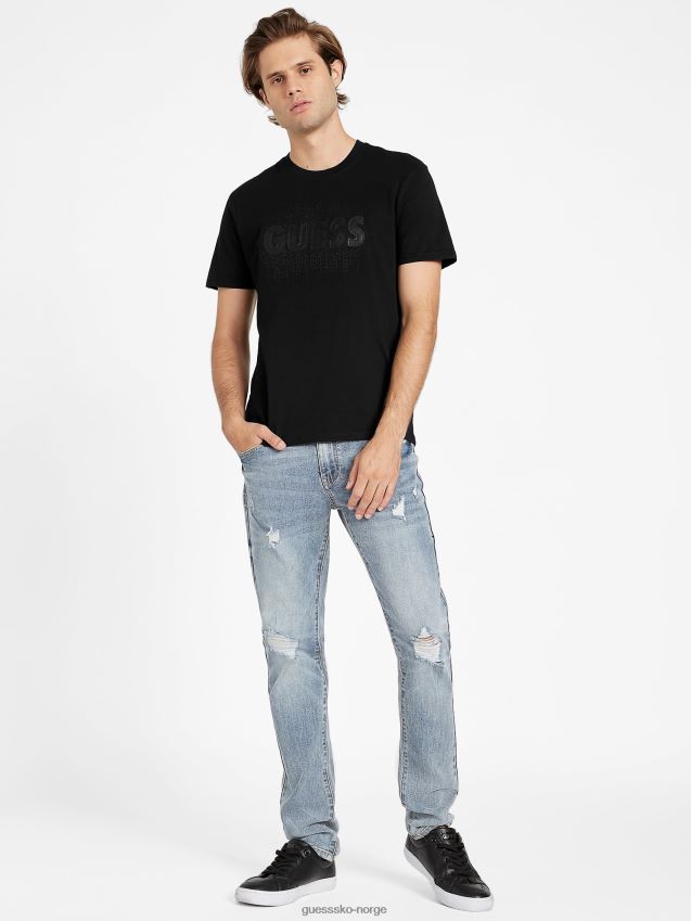 Guess berrie logo t-skjorte kulsort kulsvart menn F0LJ808467