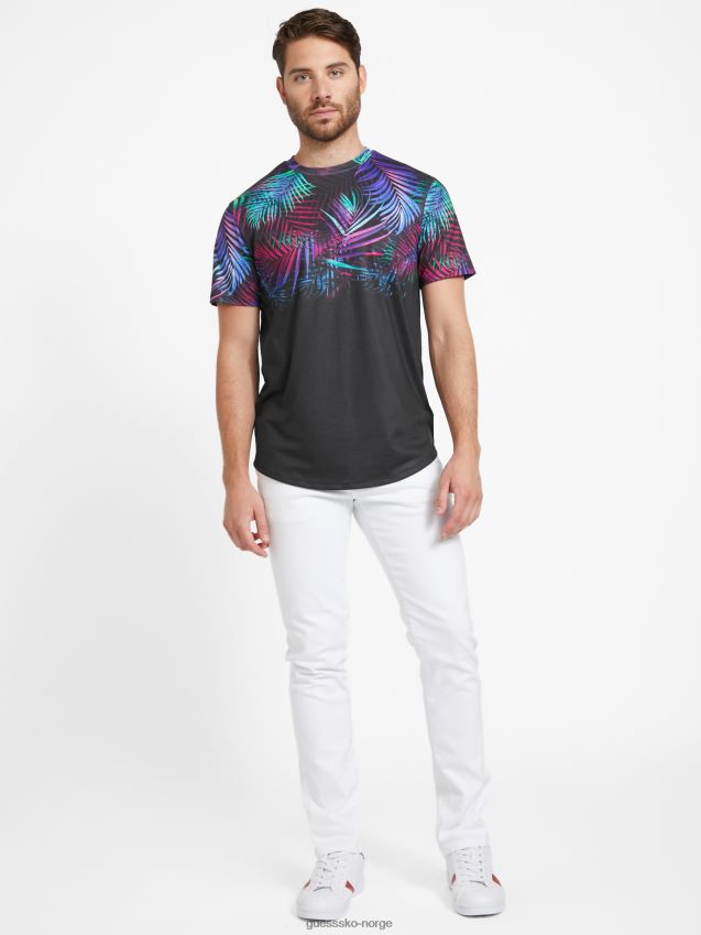 Guess blain grafisk t-skjorte kulsort kulsvart menn F0LJ808353