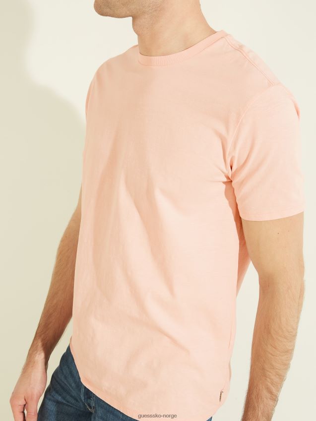 Guess blek sand multi eli vasket t-skjorte blek sand multi menn F0LJ8010693