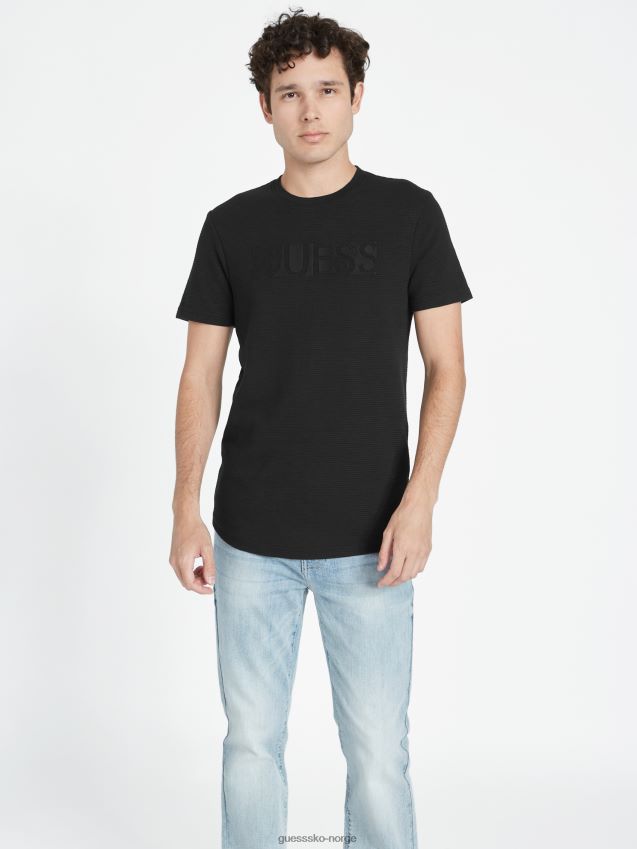 Guess charlie t-skjorte kulsort kulsvart menn F0LJ808301