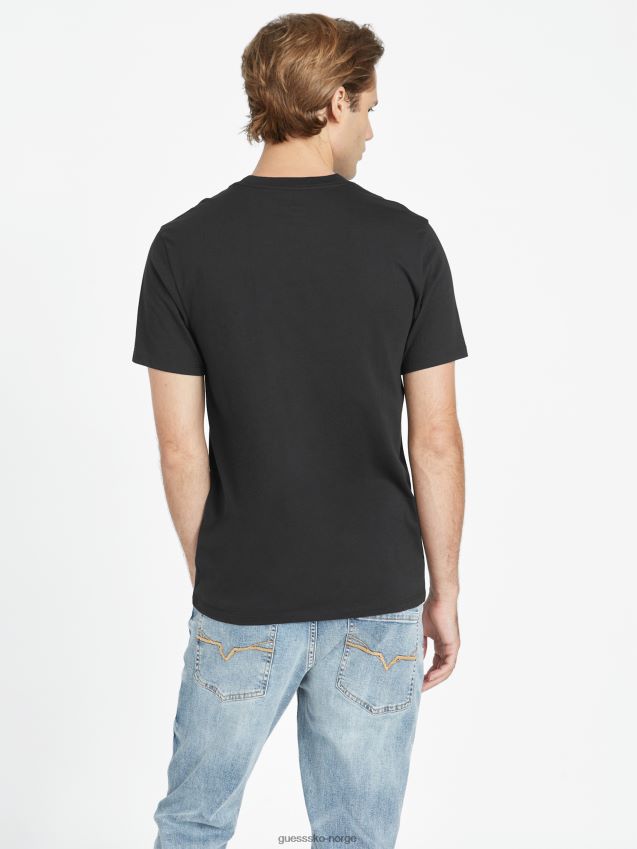 Guess chesapeak logo t-skjorte kulsort kulsvart menn F0LJ808431