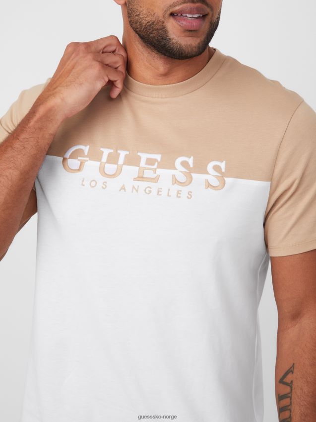 Guess chino davion fargeblokk-logo-t-skjorte chino menn F0LJ808163
