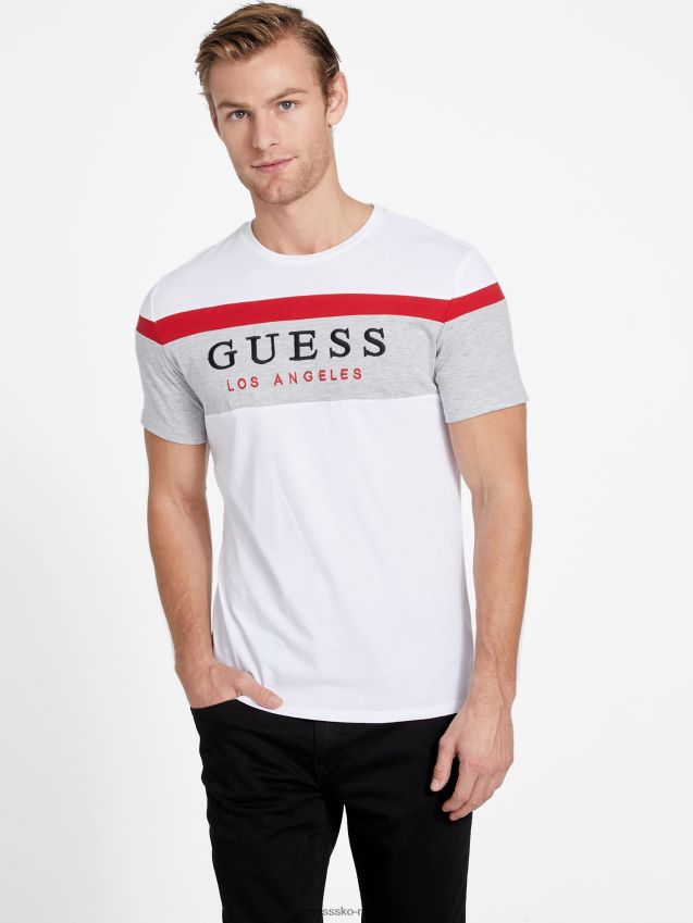 Guess eco gioly crewneck t-skjorte ren hvit Ren hvit menn F0LJ808222