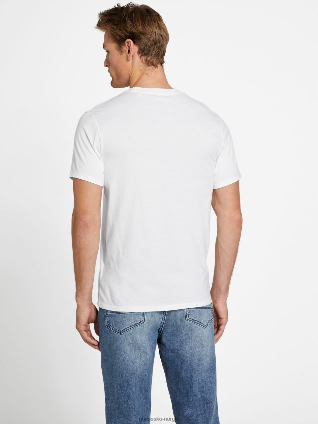 Guess eco koda t-skjorte med rund hals i ren hvit Ren hvit menn F0LJ807922