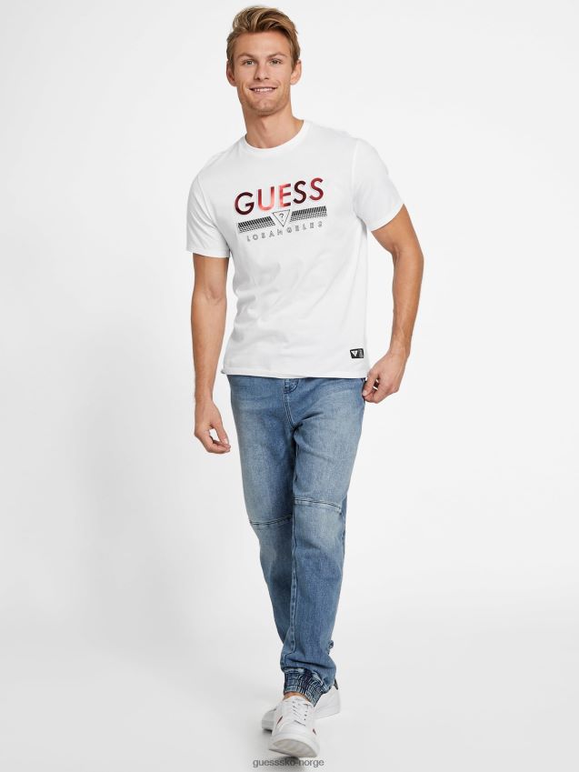 Guess eco koda t-skjorte med rund hals i ren hvit Ren hvit menn F0LJ807922