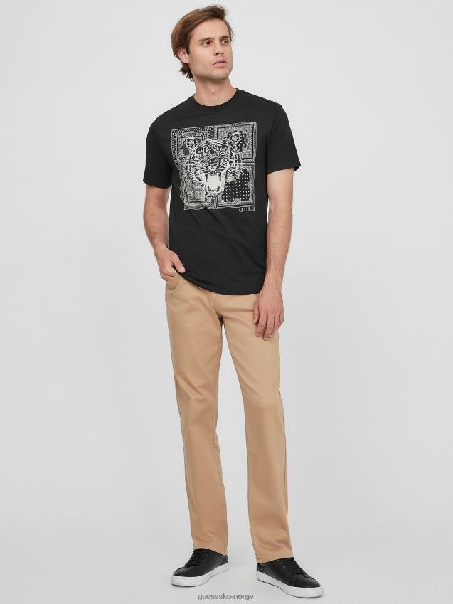 Guess eco lords t-skjorte kulsort kulsvart menn F0LJ808532