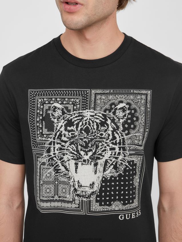 Guess eco lords t-skjorte kulsort kulsvart menn F0LJ808532