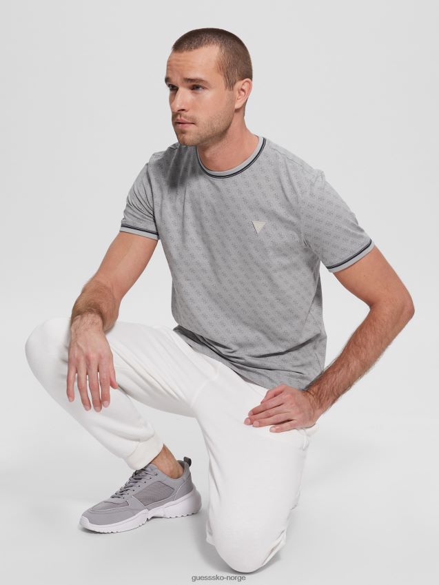 Guess eco marshall tee 4g aop seaside mist 4g aop seaside tåke menn F0LJ8010665