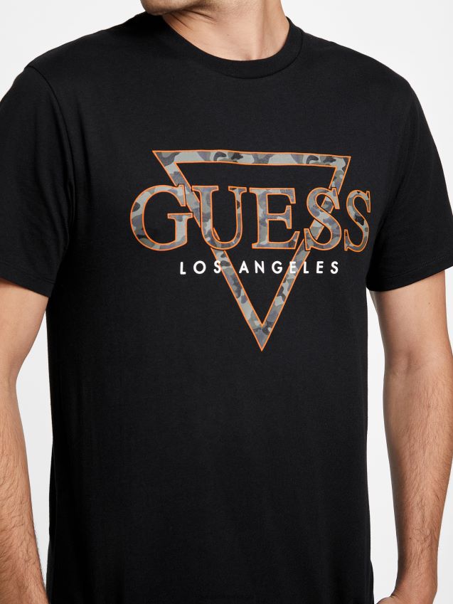 Guess eco rinker logo t-skjorte kulsort kulsvart menn F0LJ808287