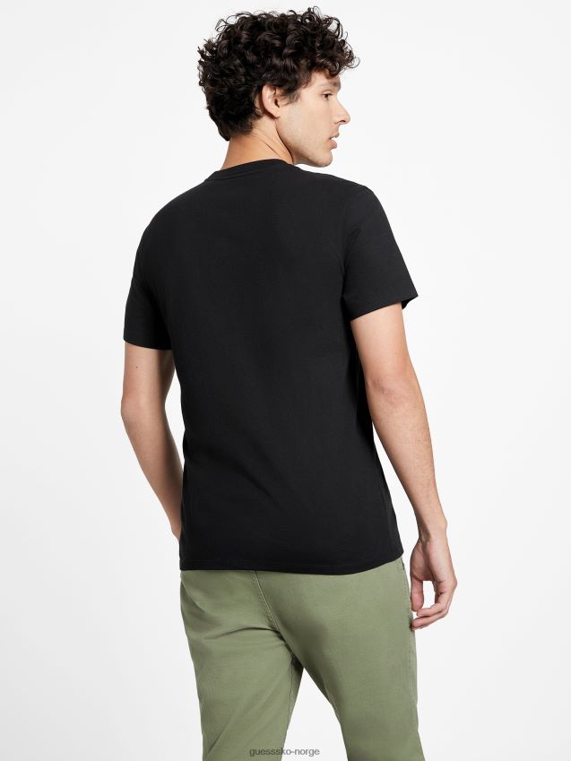 Guess eco rinker logo t-skjorte kulsort kulsvart menn F0LJ808287