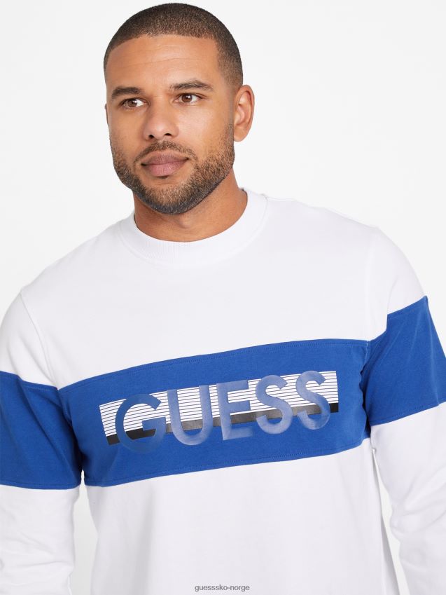 Guess eco sandro langermet t-skjorte ren hvit Ren hvit menn F0LJ807840
