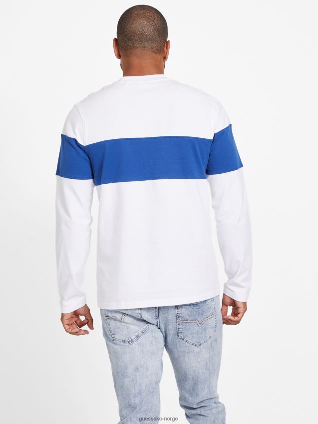 Guess eco sandro langermet t-skjorte ren hvit Ren hvit menn F0LJ807840