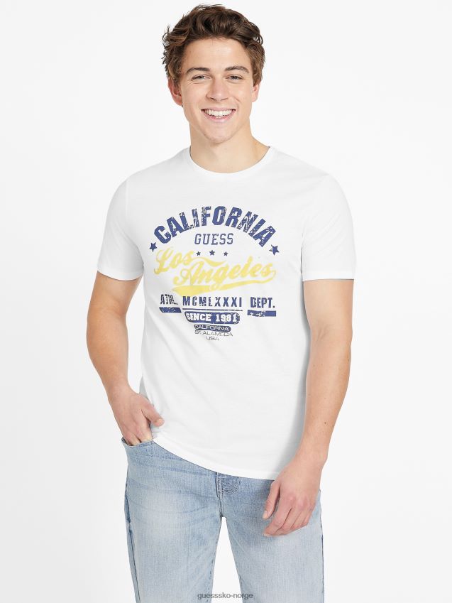 Guess eco varto crewneck t-skjorte ren hvit Ren hvit menn F0LJ808553