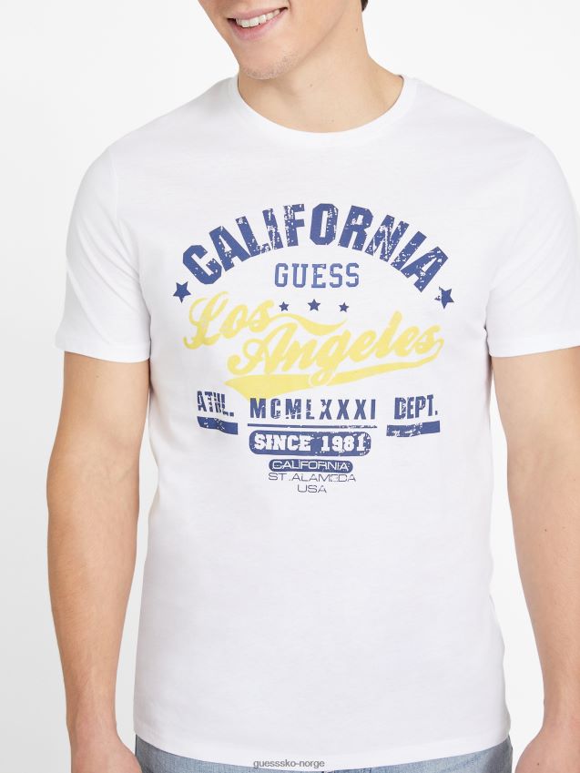 Guess eco varto crewneck t-skjorte ren hvit Ren hvit menn F0LJ808553