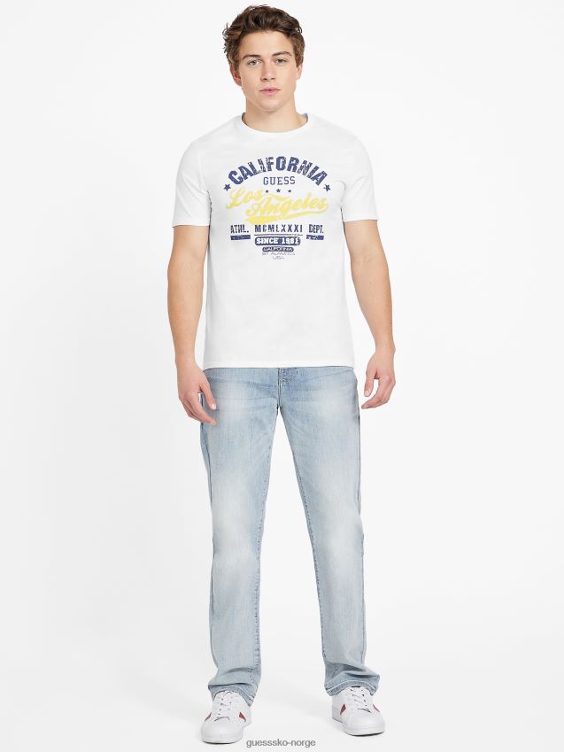 Guess eco varto crewneck t-skjorte ren hvit Ren hvit menn F0LJ808553