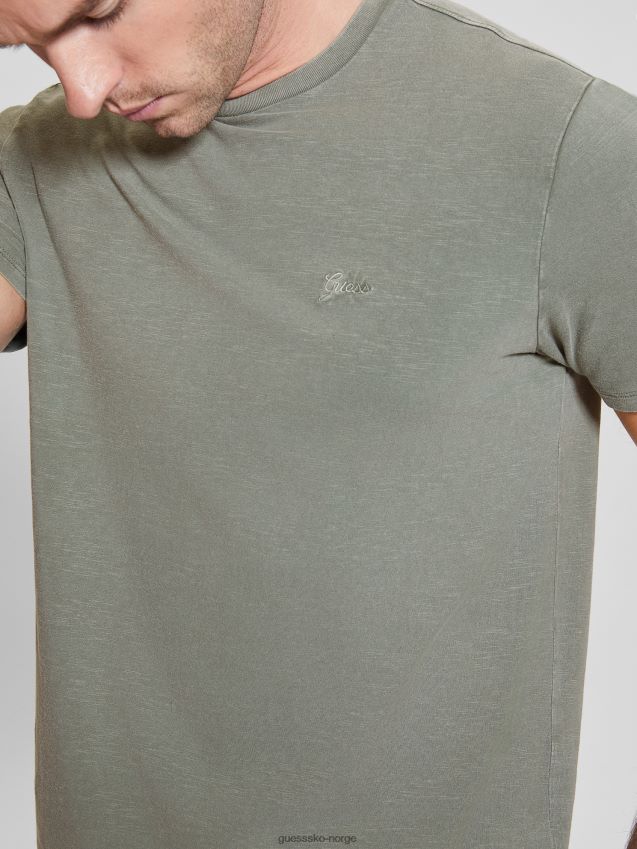 Guess eli washed tee jungle greens multi jungelgreener multi menn F0LJ8010614