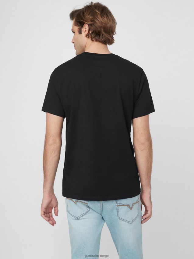 Guess erikk logo t-skjorte kulsort kulsvart menn F0LJ808065