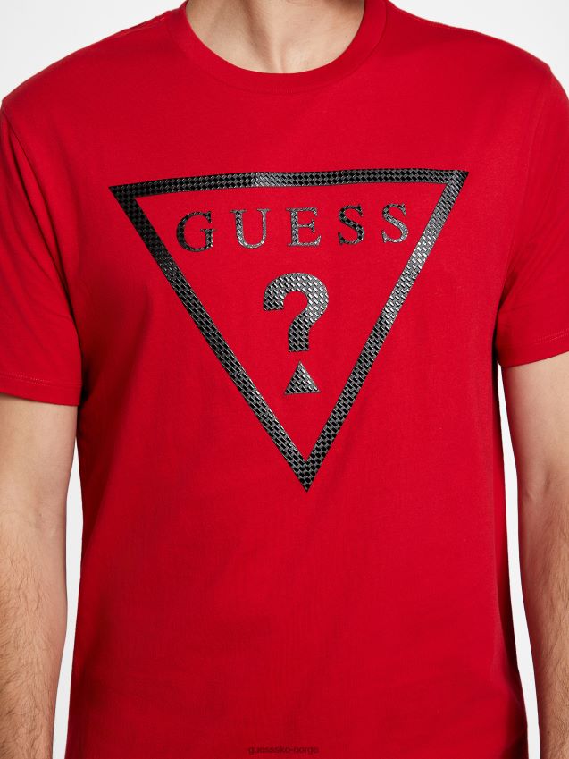 Guess erikk logo t-skjorte varsity rød varsity rød menn F0LJ808413