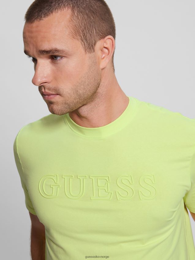 Guess forsiktig gul øko alphy t-skjorte forsiktig gul menn F0LJ8010810